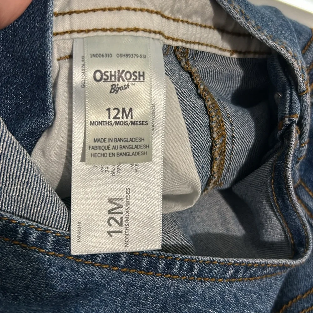 Boys Oshkosh Denim Overalls 24 months